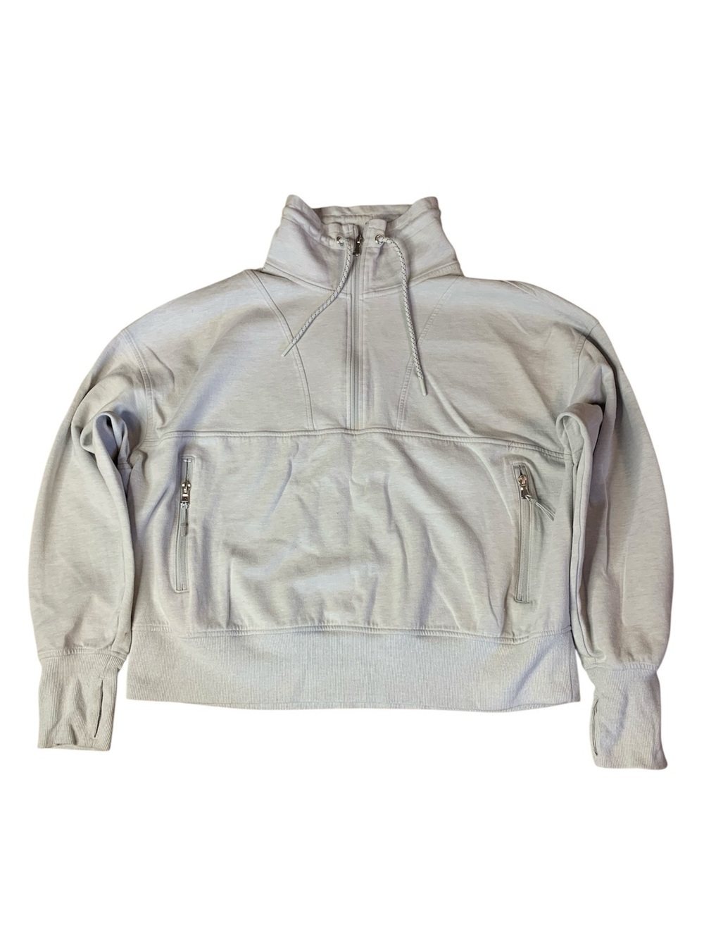 Old Navy Active Dynamic Fleece Half Zip Pullover Sweatshirt Gray 2X Thumbholes